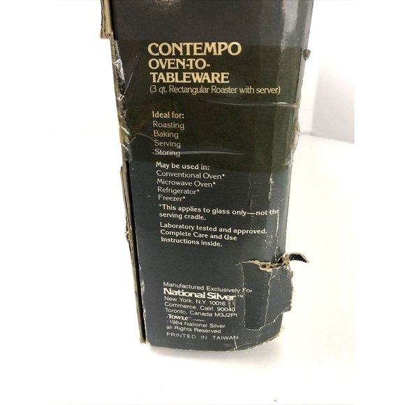 Contempo Oven to Table Roaster W/Metal Server in Almond Color 3 Quart in Org Box - Picture 4 of 12